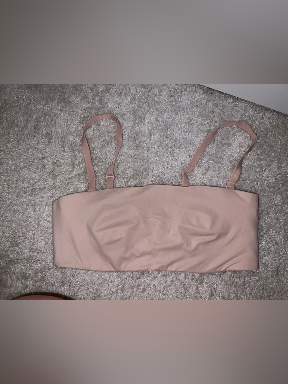 aerie smoothez Blush Pink Bandeau Bralette with Adjustable Straps